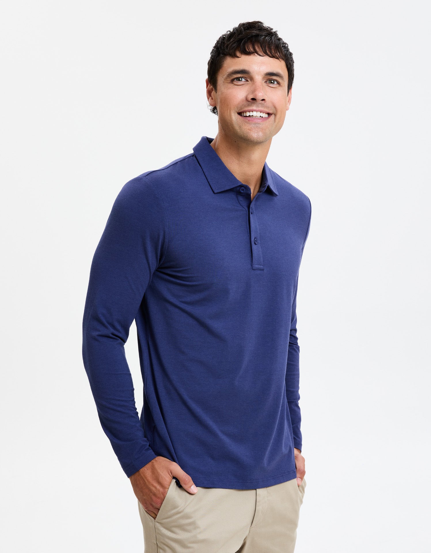 Long Sleeve Polo Shirt UPF 50+ Sensitive Collection
