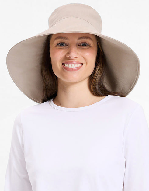 Ultra Wide Cotton Linen Hat UPF 50+