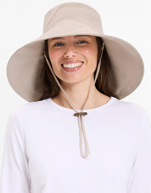 Ultra Wide Cotton Linen Hat UPF 50+