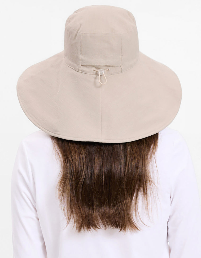 Ultra Wide Cotton Linen Hat UPF 50+ | Women's UV Protection Sun Hat