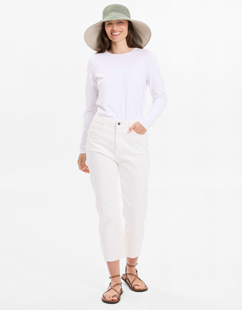 Ultra Wide Cotton Linen Hat UPF 50+ | Women's UV Protection Sun Hat