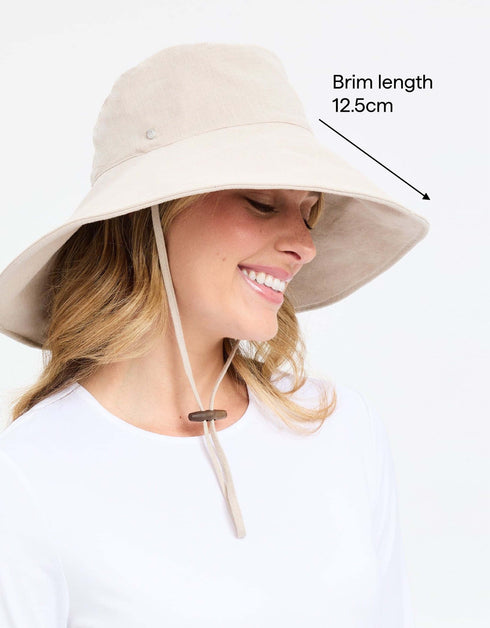 Ultra Wide Cotton Linen Hat UPF50+