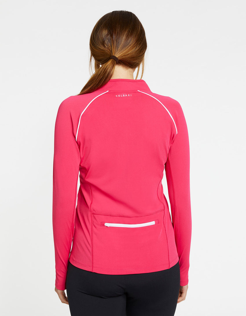 Sun Protective Long Sleeve Zip Top for Women UPF 50+