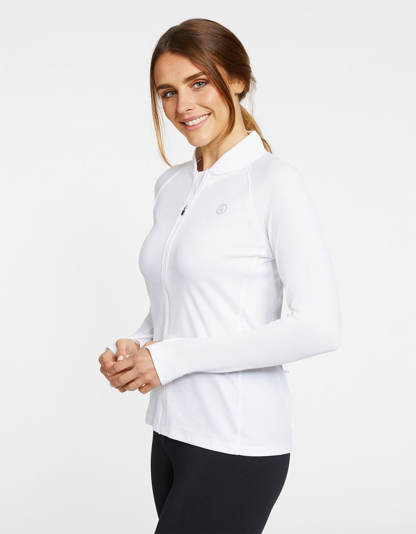 Sun Protective Long Sleeve Zip Top for Women UPF 50+