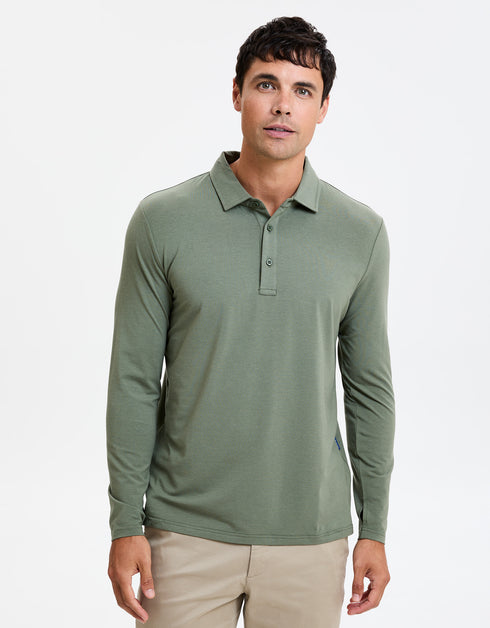 Long Sleeve Polo Shirt UPF 50+ Sensitive Collection