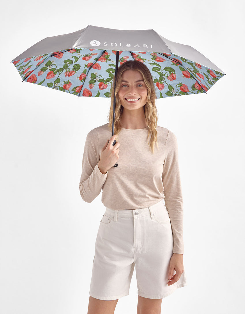 Sun Protective Compact Umbrella UPF 50+ | Handheld Womens Sun Umbrella | Solbari Australia