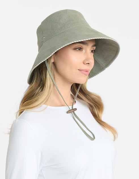 Palm Beach Cotton Linen Sun Hat UPF 50+