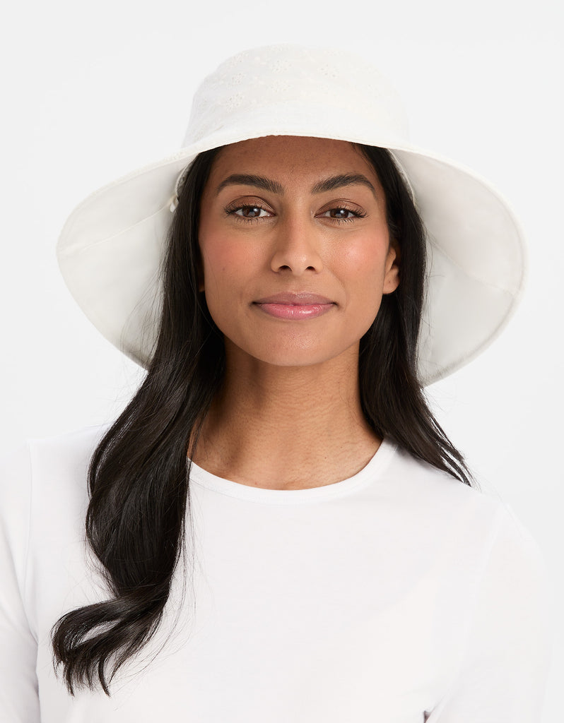 Sun Protective Wide Brim Sun Hat For Women | Broderie Wide Brim Sun Hat ...