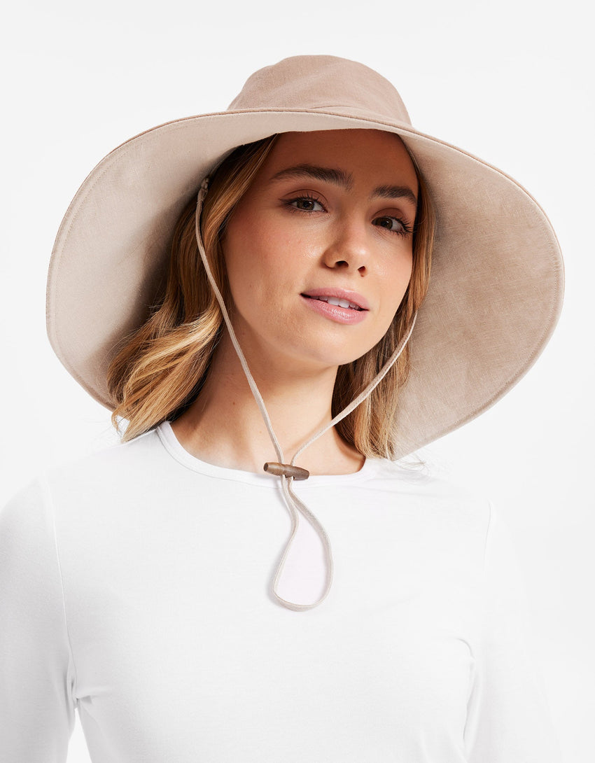 Ultra Wide Cotton Linen Hat UPF 50+ | Women's UV Protection Sun Hat