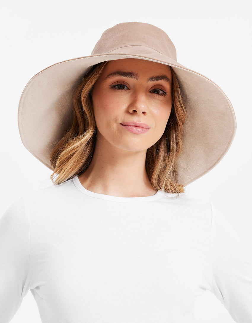 Ultra Wide Cotton Linen Hat UPF 50+ | Women's UV Protection Sun Hat