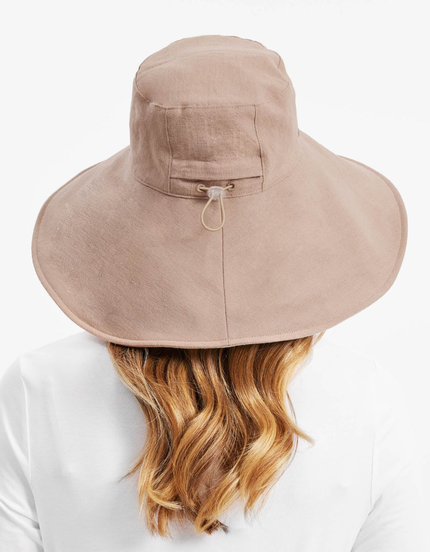 Ultra Wide Cotton Linen Hat UPF 50+ | Women's UV Protection Sun Hat