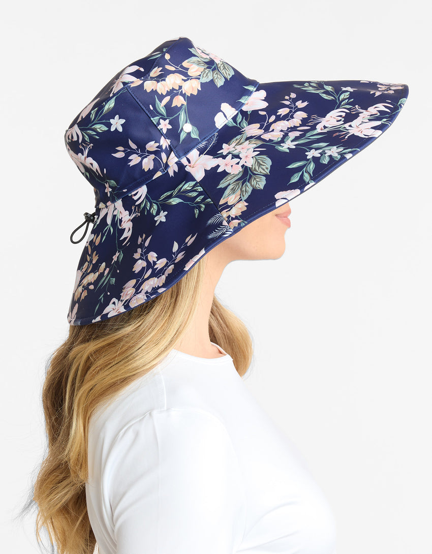 Ultra Wide Brim Printed Swim Sun Hat UPF50+ | Solbari AU